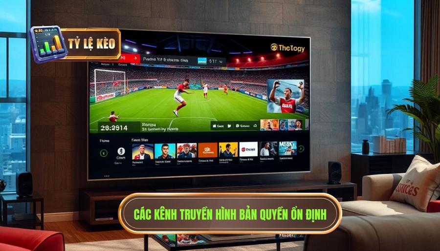 Xem trực tiếp bóng đá ở đâu tốt nhất? Phân tích các nền tảng hàng đầu hiện nay 2 Các kênh truyền hình bản quyền - Lựa chọn hàng đầu về độ ổn định